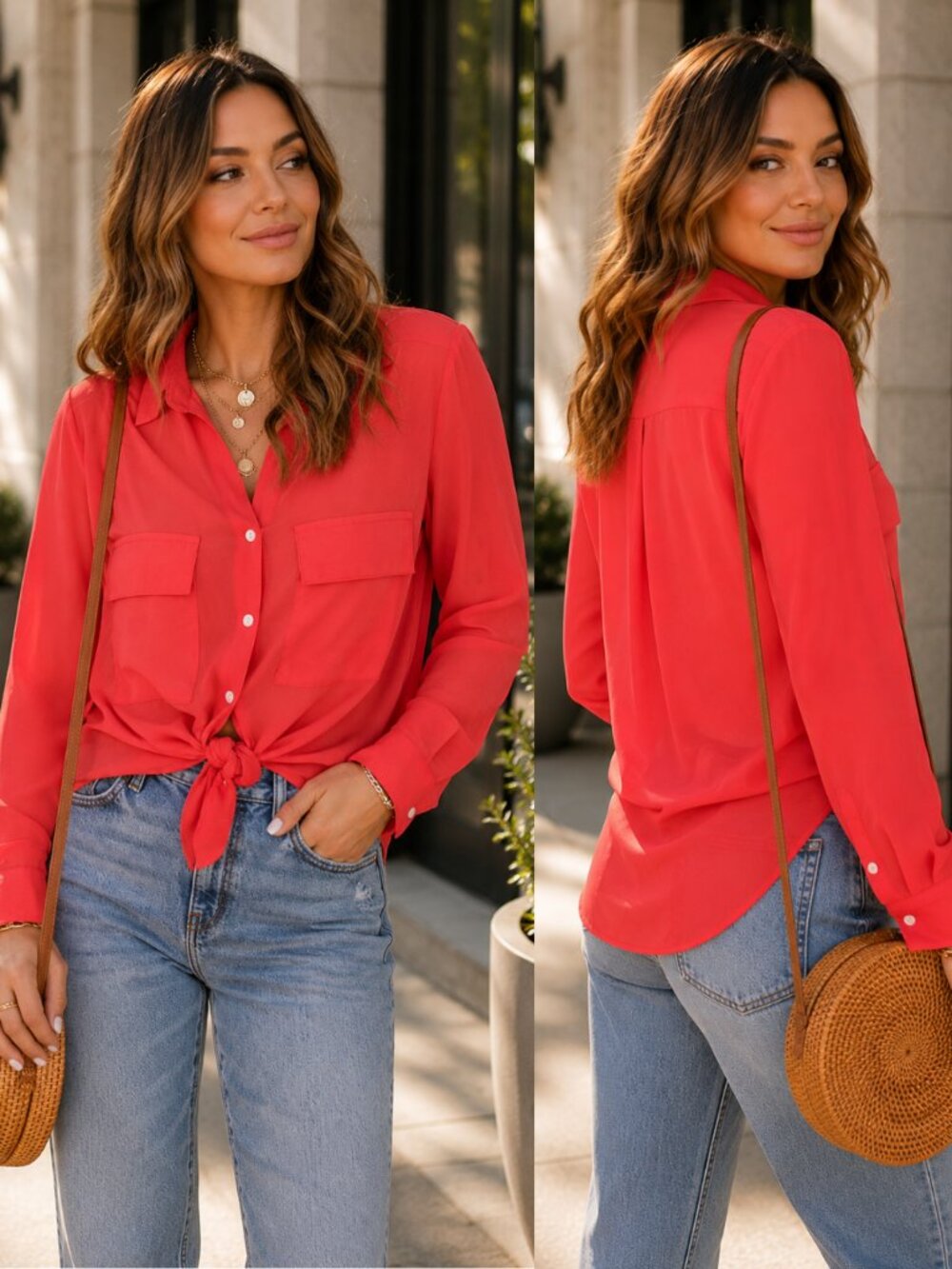 Laurie Pocket Button Up Shirt